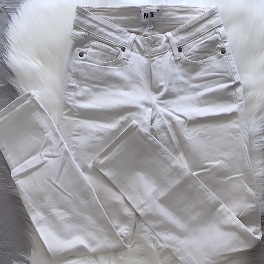 PAIGE white denim shorts